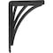 Ekena Millwork Nevio Wrought Iron Bracket, (Single center brace), Powder Coated Black 1 1/2"W x 5 1/2"D x 8"H BKTM01X05X08SNE - alternate 5